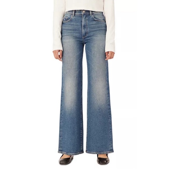 DL1961 Women's Blue Flare & Wide Leg Jeans waist 26” length 31” NWT - Picture 1 of 12